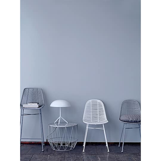 Hello Honey® 40.5" Gray Rattan Bar Stool with Metal Frame